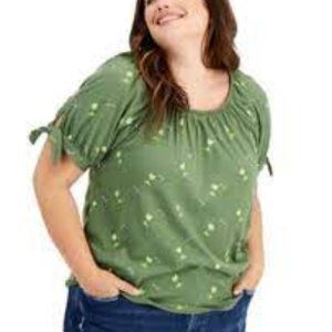 STYLE & CO "Dotted Palms" Versatile Tee